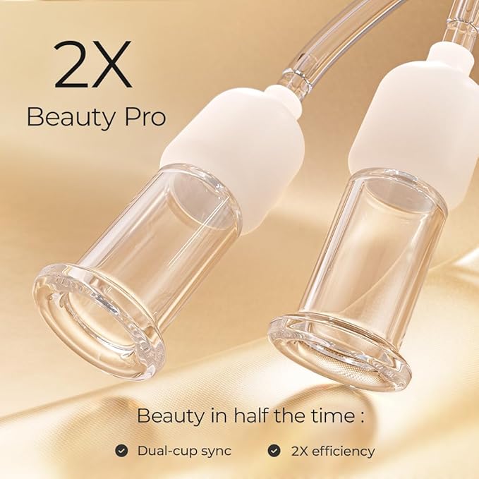 6Pcs Electric Facial Cupping Therapy Set Glass, 3 in 1 Gua Sha Facial Tools Face Cupping Massage for Eye Neck Skin Care, 3 Size Vacuum Suction Cups for Cellulite, Puffiness Reduction-CasaMuseHome