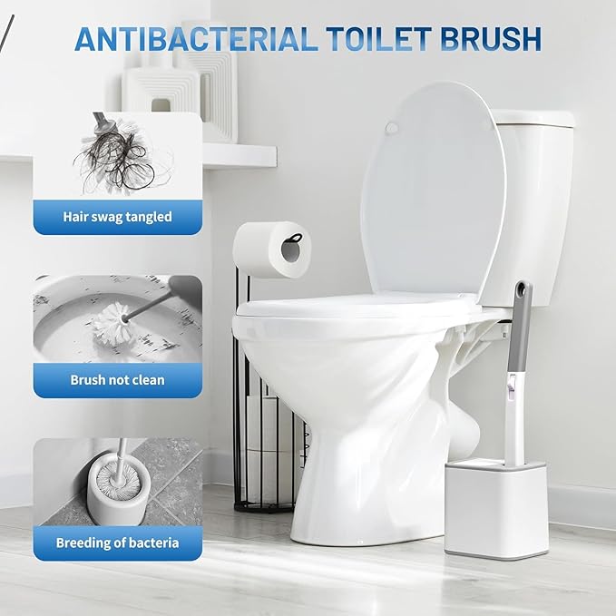 42 PCS Disposable Toilet Bowl Brush Refills, Disposable Toilet Brush Heads, Toilet Wand Disposable Refill Heads, Disposable Replacement Head (42Pcs Replacement Heads)-CasaMuseHome