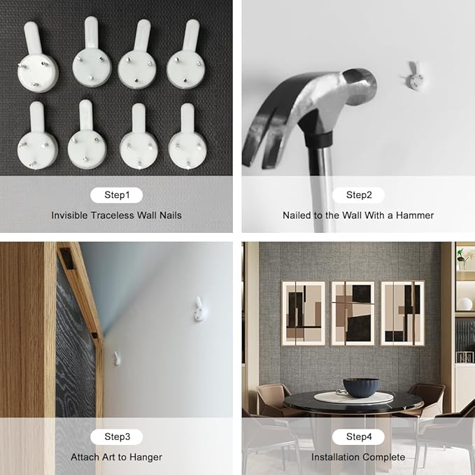 Abstract Shapes Framed Canvas Wall Art Set, Mid-Century Black Polygon Wall Decor, Black Brown Irregular Painting, Neutral Modern Art Print for Living Room, Dining Room, Office - 16"x24"x3-CasaMuseHome