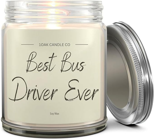 1OAK Vanilla Candle - Thank You Bus Driver Gifts for Women, Men - Bus Driver Appreciation & Retirement Gifts-CasaMuseHome