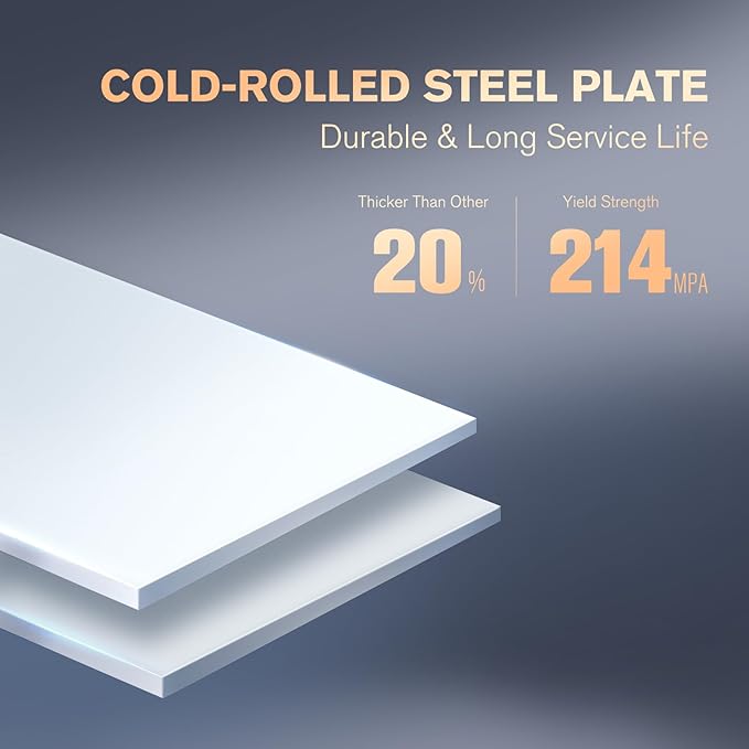 5 Tier Metal Curio Cabinets, Modern Bookshelf Cabinet with 4 Adjustable Shelves, Cabinet Display Case for Home Office, Living Room, Pantry (White-27.5W)-CasaMuseHome