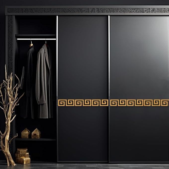 15 Pcs DIY Geometric Shape Acrylic Decorative Mirror Stickers Removable Adhesive Wall Mirror Décor for Living Room Home Background (Gold,3.15 * 7.87inches)-CasaMuseHome