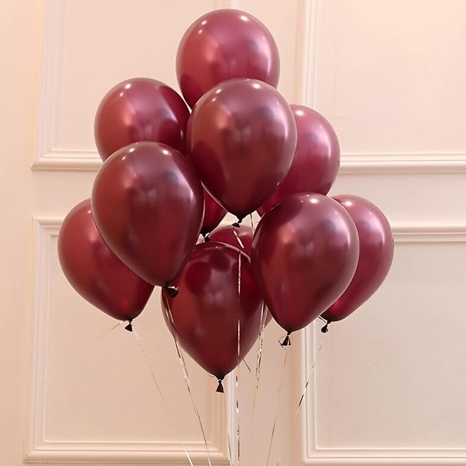 130pcs Burgundy Balloons Different Sizes 18" 12" 10" 5" Wine Red Balloons for Birthday Graduation Bride Baby Shower Wedding Decorations-CasaMuseHome