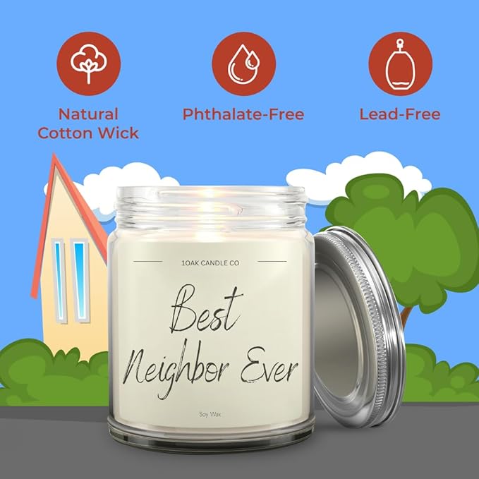 1OAK Vanilla Candle - Best Neighbor Gift for Christmas and Housewarming - Thank You Present for Women and Men-CasaMuseHome