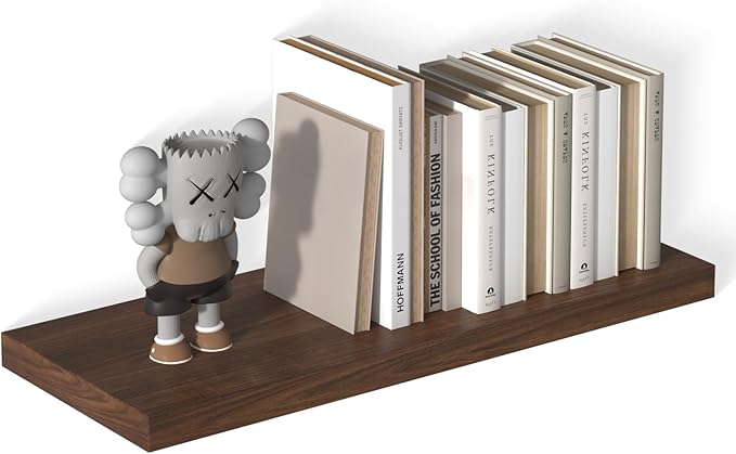 12 Inch Deep Floating Shelves for Wall 1 Pack Floating Shelves Large Storage Space Wall Mount Shelf for Living Room Kitchen Bathroom 30" W x 12" D x 1.2" H Rustic Brown-CasaMuseHome