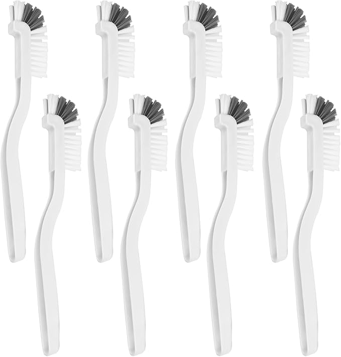8 Pcs Dish Brush Bottle Bathroom Scrub Brushes Kitchen Cleaning Brush Right Angle Kitchen Brush Sink Household Pot Pan Edge Corners Tile Lines Brush with Stiff Bristles-CasaMuseHome