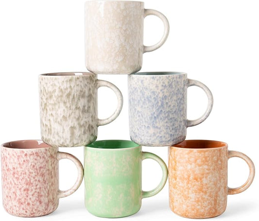 17 OZ Coffee Mugs Set of 6, Modern Mugs Set with handle for Tea/Latte/Cappuccino/Milk/Cocoa.-CasaMuseHome