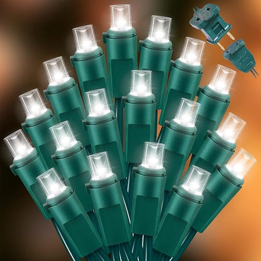 150 LED White String Lights - LED Christmas Decoration, Mini led Lights for Indoor Outdoor Home Holiday Party Wedding Independence Day Decoration-CasaMuseHome