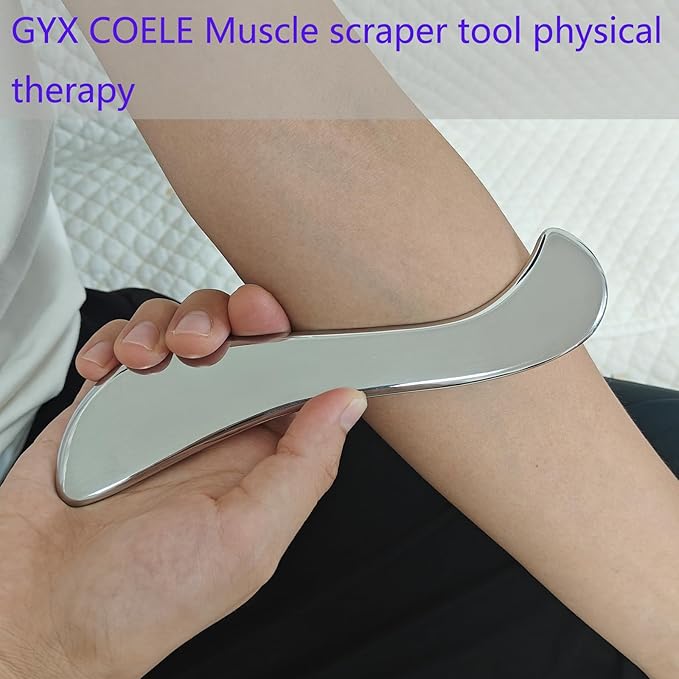 4 in 1 Professional Stainless Steel IASTM Tools Set, Muscle Scraping Massage Tools with Case, Physical Therapy and Myofascial Release-CasaMuseHome