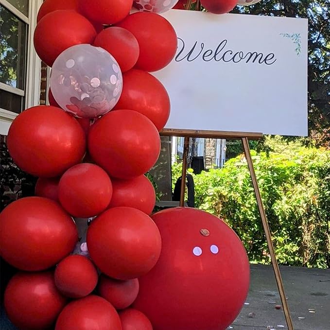 130pcs Red Balloons Different Sizes 18" 12" 10" 5" Party Latex Balloons for Valentine's Day Birthday Christmas Baby Shower Wedding Anniversary Party Decorations-CasaMuseHome