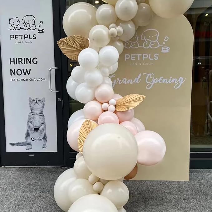 130pcs Ivory White Balloons Different Sizes 18" 12" 10" 5" Party Latex Balloons for Birthday Baby Shower Graduation Wedding Gender Reveal Anniversary Party Decorations-CasaMuseHome