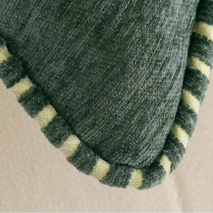 2 Pcs Grey Chenille Vintage Embroidered Throw Pillow Covers 18x18in,Grey Tassel Vintage Pattern Pillow Covers, Floral Embroidered Cushions Covers for Sofa Couch Bed Chairs Car-CasaMuseHome