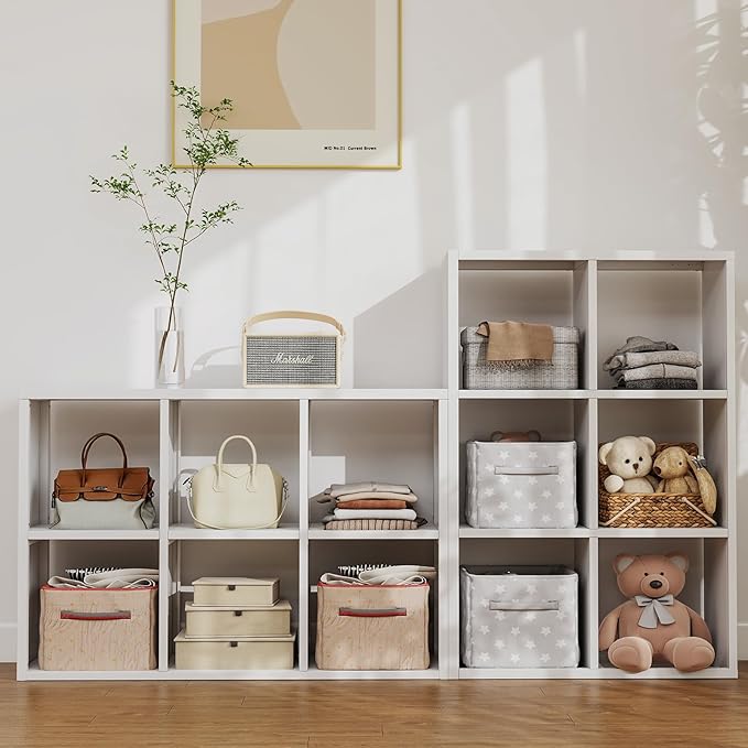 4 Cube Book Shelf - High-Strength Steel Cube Storage Organizer with Open Display Shelves for Living Room-CasaMuseHome