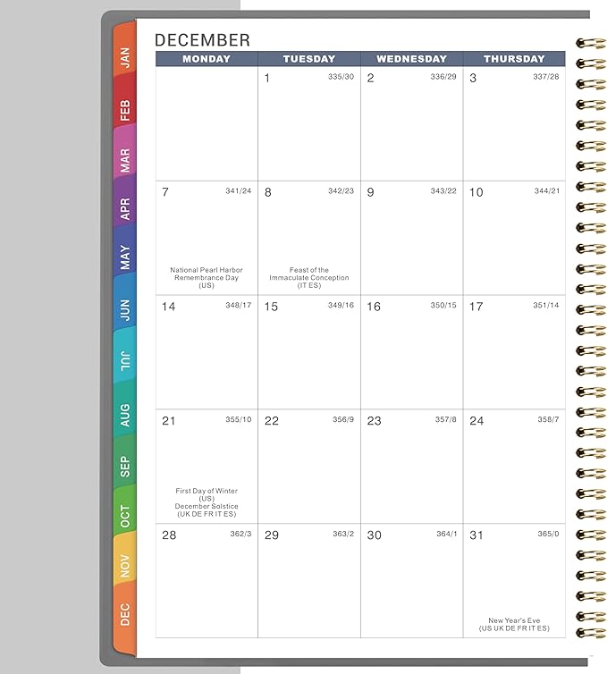 2026 Weekly Appointment Book - Appointment Book 2026, Jan 2026 - Dec 2026, Daily/Hourly Planner with Tabs, 15 Minutes, 8.26"x 11.4", Wirebound - Grey-CasaMuseHome