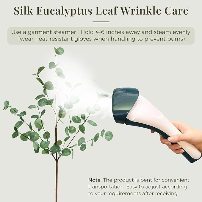 6Pcs Faux Eucalyptus Stems, 27" Artificial Eucalyptus Plants with White Frosted Coating, Fake Eucalyptus Decor Silk Greenery Leaves for Wedding Bouquets Home Decor DIY Floral Arrangements-CasaMuseHome