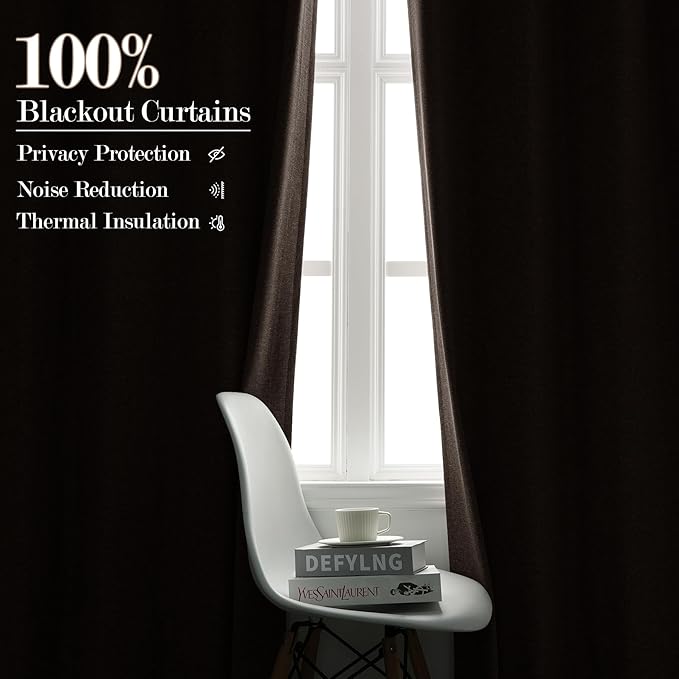 150 Inches Extra Wide Room Divider Draperies, Pinch Pleat Drapes, Absolutely Blackout Sliding Door Drapery, Total Privacy Ceiling Track Curtains, 150" W by 84" L, Light Coffee (1 Panel)-CasaMuseHome