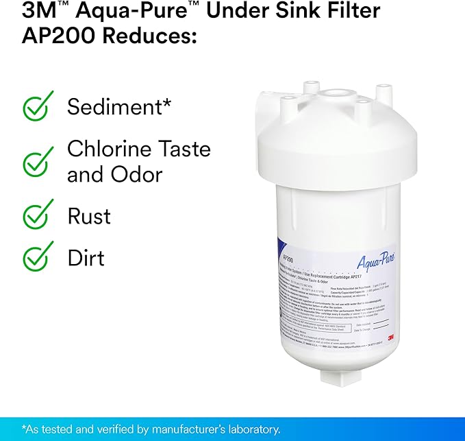 3M Aqua-Pure Under Sink Water Filter System AP200, Full Flow-CasaMuseHome