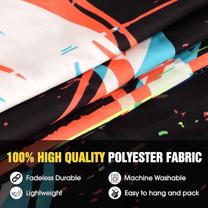 ADDWel Blacklight Skull Tapestry, Black Psychedelic Tapestry Glow In The Dark, UV Reactive Black Light Tapestries Posters Wall Hanging for Room Decor(50 * 60inches)-CasaMuseHome