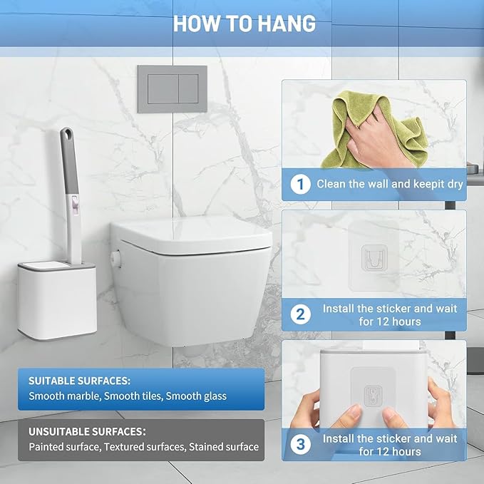 42 PCS Disposable Toilet Bowl Brush Refills, Disposable Toilet Brush Heads, Toilet Wand Disposable Refill Heads, Disposable Replacement Head (42Pcs Replacement Heads)-CasaMuseHome