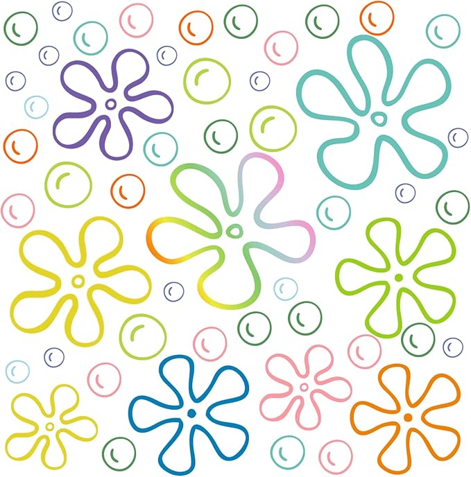 187PCS Flower Bubbles Wall Decals Under The Sea Birthday Party Decorations Ocean Wall Stickers Wall Decor for Bathroom Nursery Bedroom Home Classroom Car-CasaMuseHome