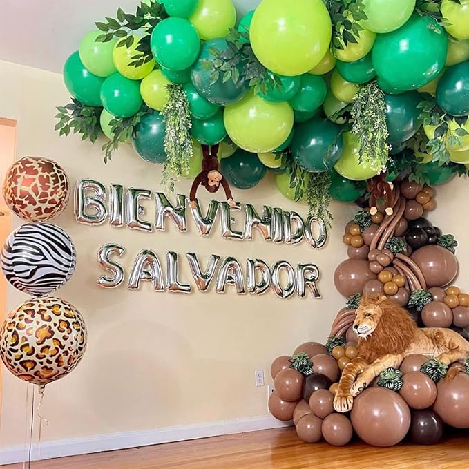 130pcs Lime Green Balloons Different Sizes 18" 12" 10" 5" Light Green Balloons for Birthday Dinosaur Baby Shower St. Patrick's Day Summer Jungle Forest Safari Party Decorations-CasaMuseHome