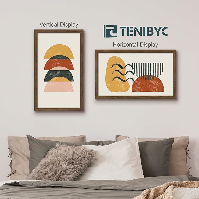 14x24 Picture Frame 3 Pack - Brown Woodgrain, Wood Poster Frame, Gallery Poster Frame - Wall Hanging-CasaMuseHome