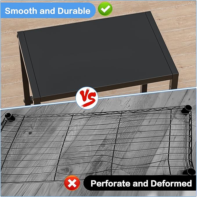 17.3 Inches Metal Storage Shelves,150LBS Heavy Duty Shelving Units and Storage For Small Appliance,Adjustable Utility Storage and Organization Shelf Rack For Kitchen Cabinet Closet Under Sink Pantry-CasaMuseHome