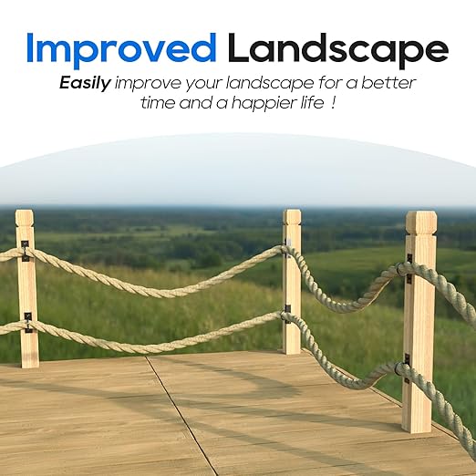 4Pack 2inch Rope Support Holder for Corner Post Drop Ring Brackets Stainless Steel Decorative for Hemp Rope Fencing Stair Deck Railing Ceiling Hook-CasaMuseHome