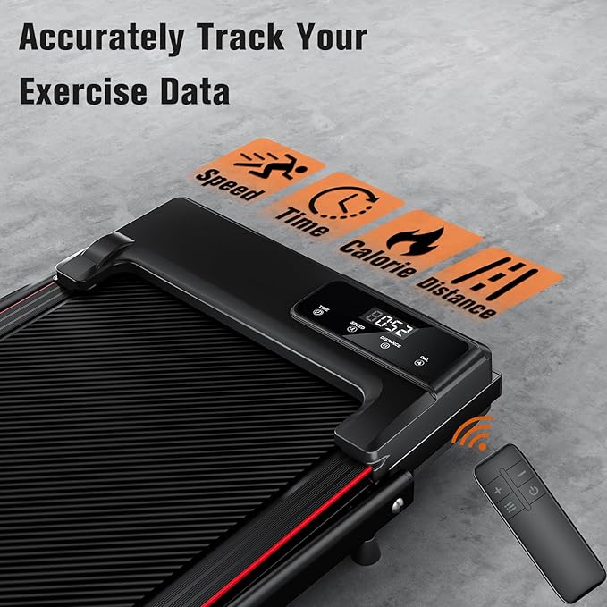 7.8MPH Incline Treadmill for Home, Walking Pad with Handle Bar, Under Desk Compact Treadmill with 350 Lbs Capacity, LED Display & APP, Remote Control, 3.0HP-CasaMuseHome