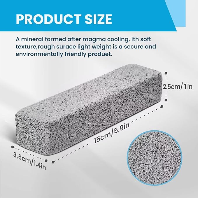 14 Pack Pumice Stone for Toilet Bowl Cleaning, Powerfully Cleans Hard Water Rings, for Cleaning Toilets, Bathtubs, Grills, Swimming Pools, Sinks-CasaMuseHome