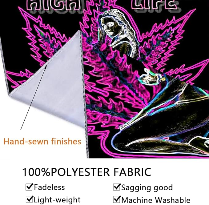 ADDWel Blacklight Tapestry for Bedroom, Tapestry Glow In The Dark, UV Reactive Black Light Posters Wall Hanging for Bedroom Dorm Living Room Backdrop Decor-CasaMuseHome