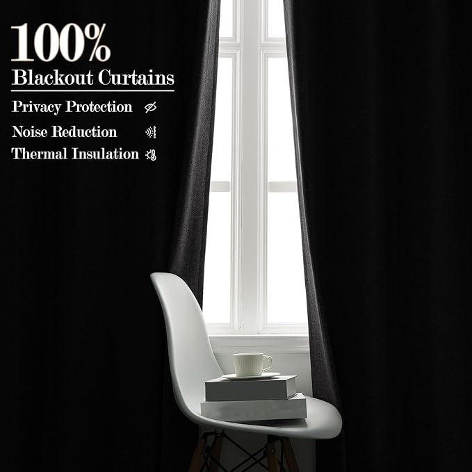 70" W x 108" L Faux Linen Room Divider Curtains, Full Blackout Pinch Pleated Drapes for Traverse Rod, Bedroom Divider Privacy Drapery with Hooks for Ceiling Track, 1 Panel, Gray-CasaMuseHome