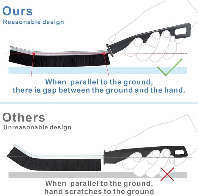 2 PCs Hard-bristled Crevice Cleaning Brush, Gap Cleaning Brush, Grout Brush for Kitchen, Bathroom, Bathtubs-CasaMuseHome