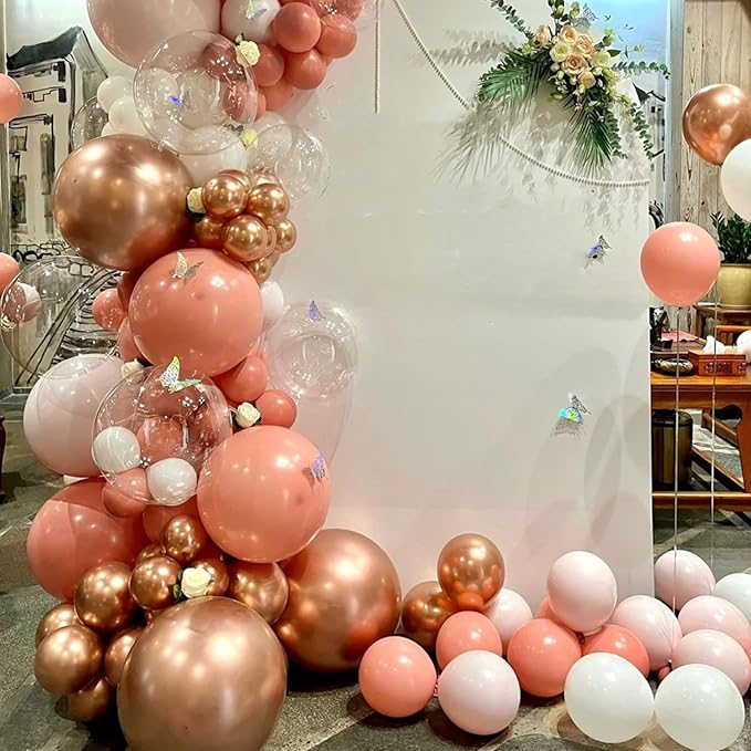 130pcs Coral Red Balloons Different Sizes 18" 12" 10" 5" Pastel Red Latex Balloon Garland Arch Kit for Birthday Baby Shower Graduation Wedding Valentine's Day Christmas Party Decorations-CasaMuseHome