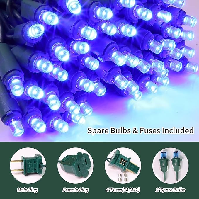 60 Count Blue - String Lights - LED Christmas Lights, Mini led Lights for Indoor Outdoor Home Holiday Party Wedding Independence Day Decoration-CasaMuseHome