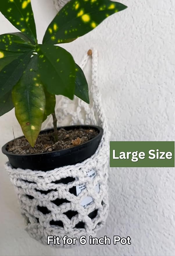 2PK Wall Planters for Indoor Plants, Macrame Plant Hanger | Wall Planter, Plant Hanger, Hanging Planter (2PK, for 6 inch Pot)-CasaMuseHome