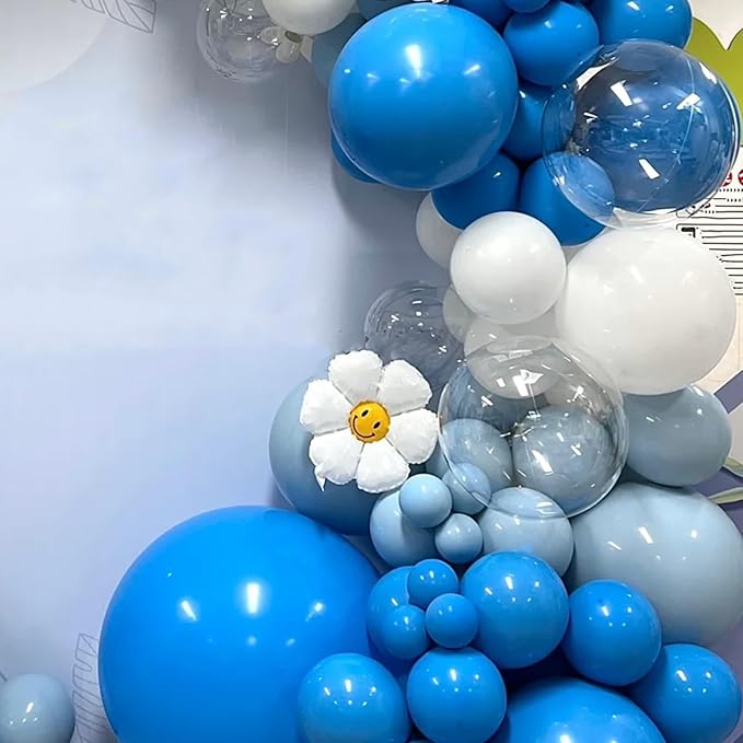 130pcs Blue Balloons Different Sizes 18" 12" 10" 5" Matte Blue Latex Balloon Garland Arch Kit for Birthday Baby Shower Graduation Wedding Gender Reveal Anniversary Party Decorations-CasaMuseHome