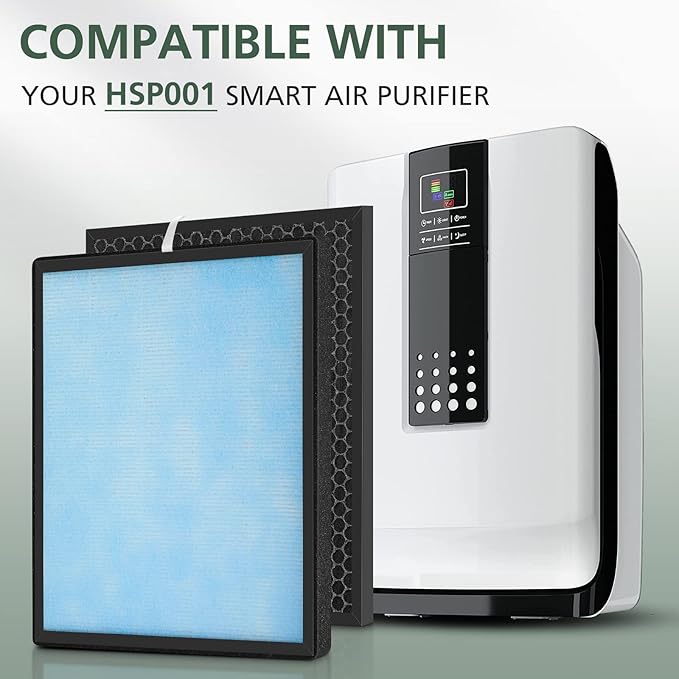 2 Set HSP001 Filter Replacements for HSP001 Smart True HEPA Air Purifier, 4 Stage Filtration of Fine Pre-Filter, Activated Carbon, Cold Catalyst and H13 True HEPA Filter-CasaMuseHome