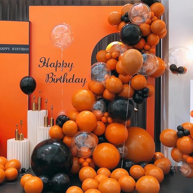 130pcs Burnt Orange Balloons Different Sizes 18" 12" 10" 5" Retro Orange Latex Balloon Garland Arch Kit for Birthday Baby Shower Graduation Wedding Anniversary Party Decorations-CasaMuseHome