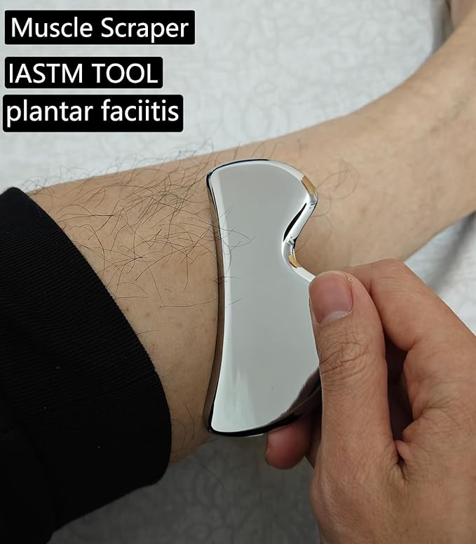 4 in 1 Muscle Scraper Stainless Steel Gua Sha Massage Tool Set with Bag,IASTM Scraping Tools for Muscle Treatment-CasaMuseHome