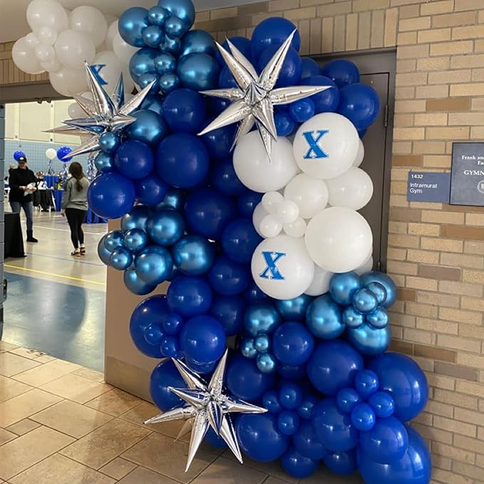 130pcs Royal Blue Balloons Different Sizes 18" 12" 10" 5" Party Latex Balloons for Birthday Graduation Baby Shower Anniversary Nautical Party Decorations-CasaMuseHome