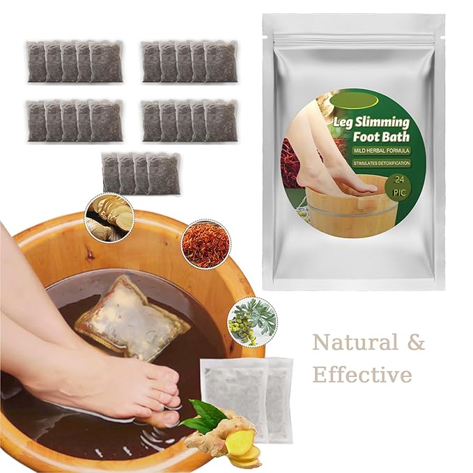 24Pcs Foot Soak Foot Bath Bag Spa Relaxation for Muscle Natural Mugwort Herb Bath Soak to Remove Leg Slimming Bath Bag Foot Care-CasaMuseHome