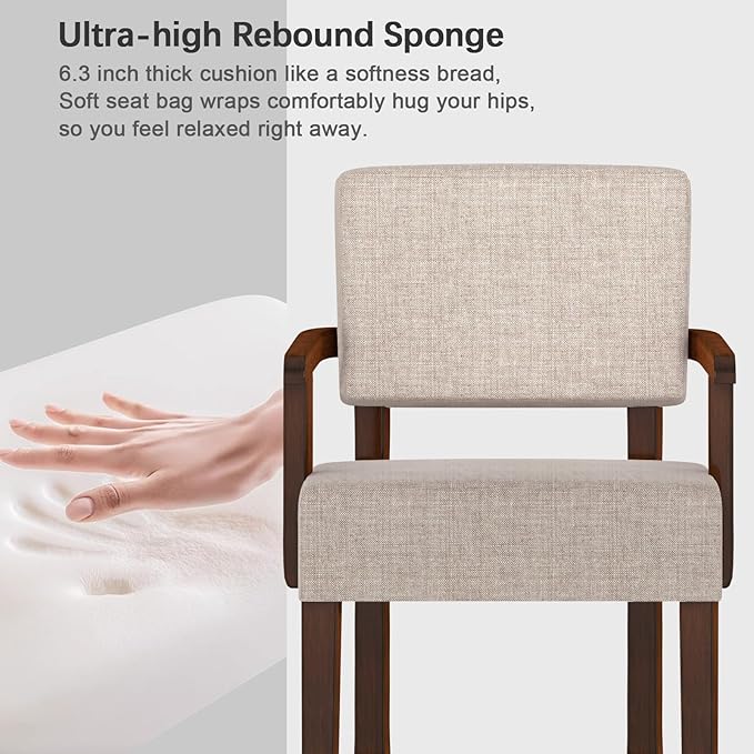 Accent Chair, Oversize Living Room Chairs with Soft Seat & Armrests for Living & Dinning Rooms-CasaMuseHome