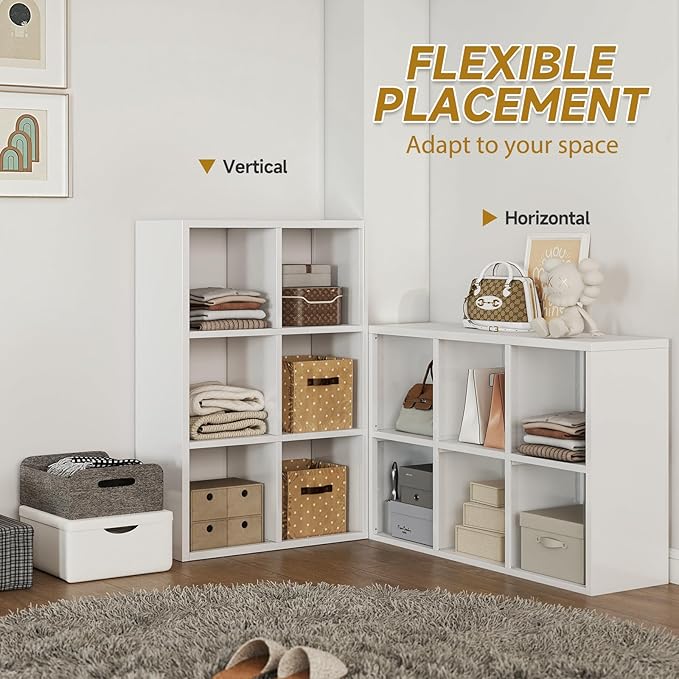 4 Cube Book Shelf - High-Strength Steel Cube Storage Organizer with Open Display Shelves for Living Room-CasaMuseHome