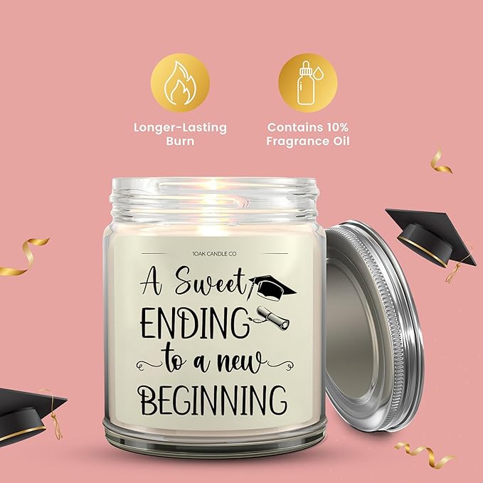 1OAK Vanilla Scented Candles Gifts for Women - Graduation Candle - 2025 Graduation Gifts for Her, Him - College, High School Senior 2025-CasaMuseHome