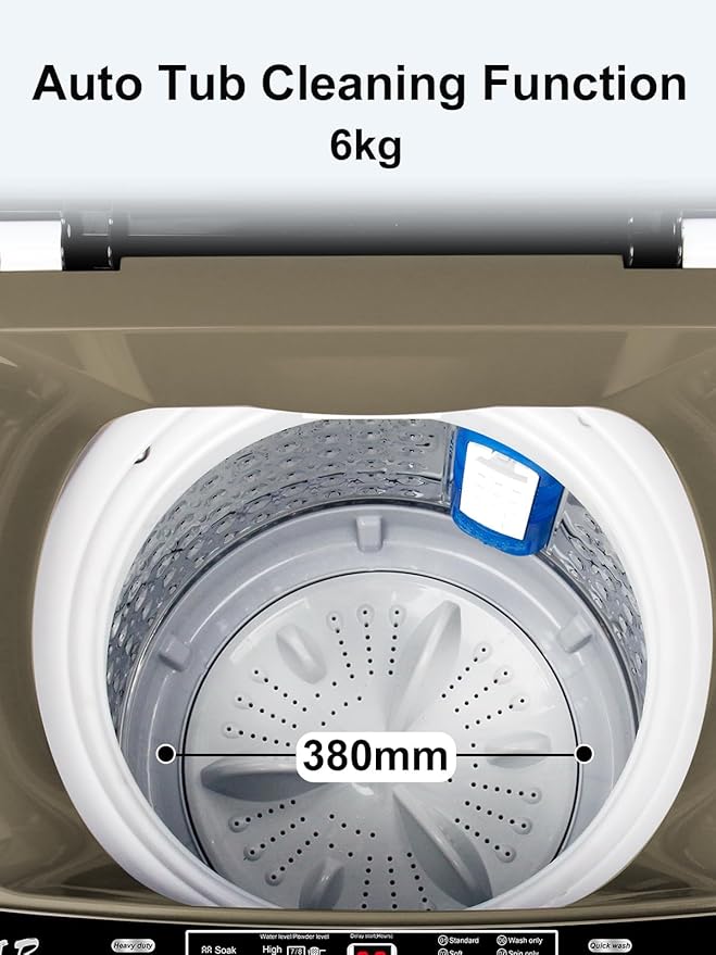 17.7 lbs Full Automatic Washing Machine with LED Display Compact Washing Machine with Drain Dump, 10 Wash Programs and 8 Water Levels Ideal for Dorms, Apartments, RV, Gold, KB03 GOLD6-3-CasaMuseHome