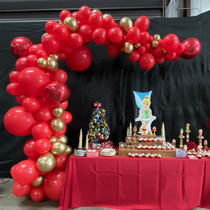 130pcs Red Balloons Different Sizes 18" 12" 10" 5" Party Latex Balloons for Valentine's Day Birthday Christmas Baby Shower Wedding Anniversary Party Decorations-CasaMuseHome