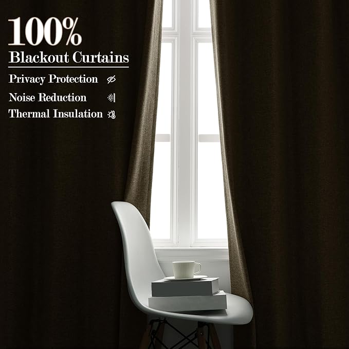 100" W x 96" L Faux Linen Room Divider Curtains, Full Blackout Pinch Pleated Drapes for Traverse Rod, Bedroom Divider Privacy Drapery with Hooks for Ceiling Track, 1 Panel, Ivory White-CasaMuseHome