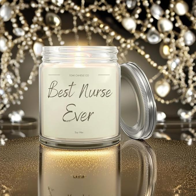1OAK Vanilla Scented Nurse Candle - Best Nurse Gifts for Women, Men - RN Graduation Gift-CasaMuseHome