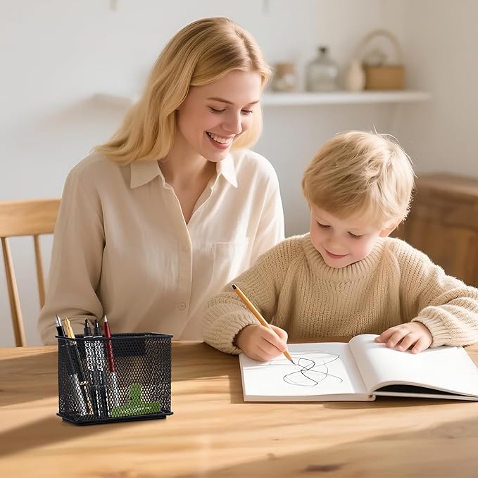 4.5' × 2.2'' × 3.5'' Magnetic Basket for Whiteboard Black Magnetic Basket for Fridge Magnetic Organizer Holder with 4 Strong Magnets Magnetic Holder for Refrigerator Locker,Set of 4-CasaMuseHome